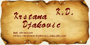 Krstana Đaković vizit kartica